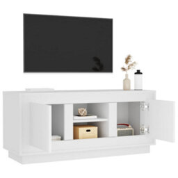 Walplus Tv Cabinet White 102X35X45 Cm Engineered Wood - thumbnail 5