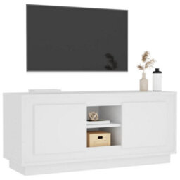 Walplus Tv Cabinet White 102X35X45 Cm Engineered Wood - thumbnail 4