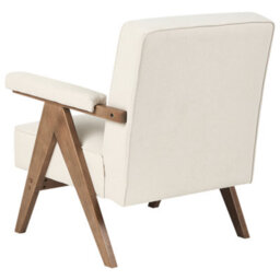 Beliani Armchair Evje Fabric Light Beige - thumbnail 5