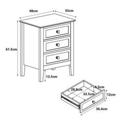 Melody Maison White 6 Drawer Chest Of Drawers - Rowley White Range - thumbnail 7