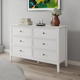 Melody Maison White 6 Drawer Chest Of Drawers - Rowley White Range