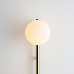 Houseof Brass Bar Frosted Opal Ball Shade Plug In Wall Light - Gold - thumbnail 7