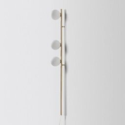 Houseof Brass Bar Frosted Opal Ball Shade Plug In Wall Light - Gold - thumbnail 4