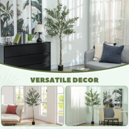 Homcom Indoor Artificial Plant, Faux Potted Silk Olive Tree, 180Cm - thumbnail 8
