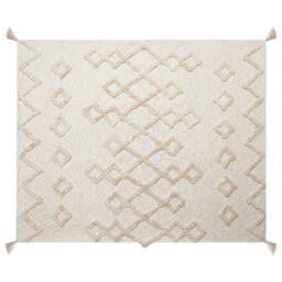 Beliani Blanket Guna Cotton 130 X 180 Cm Beige - thumbnail 4