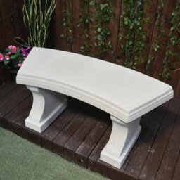 Sandstone Curved Garden Bench Seat - thumbnail 1