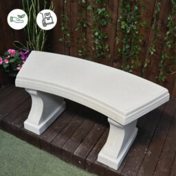 Sandstone Curved Garden Bench Seat - thumbnail 3