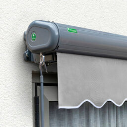 Primrose Awnings 2.5M X 2.0M Retractable Manual Full Cassette Charcoal Frame Silver Awning Outdoor Patio Canopy - thumbnail 2