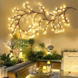 Solar Willow Vine Light, 72 Led Waterproof Fairy String For Outdoor Wall, Garden, Balcony, Christmas Decor. - thumbnail 7