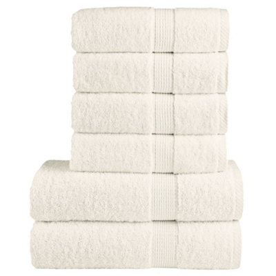 Berkfield 6 Piece Premium Towel Set Solund Cream 600 Gsm - image 1