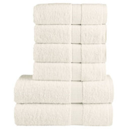 Berkfield 6 Piece Premium Towel Set Solund Cream 600 Gsm