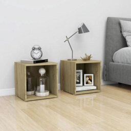Berkfield Tv Cabinet Sonoma Oak 37X35X37 Cm Engineered Wood - thumbnail 8