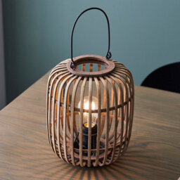Luminosa Lighting Luminosa Mathias Complete Table Lamp, Natural Bamboo, Plywood, Matt Black Paint - thumbnail 5
