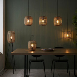 Luminosa Lighting Luminosa Mathias Complete Table Lamp, Natural Bamboo, Plywood, Matt Black Paint - thumbnail 3