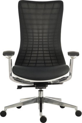 Teknik Quantum Luxury Mesh Executive Chair White Frame With Automatic Weight Tension Control And Brushed Aluminium Components - image 1
