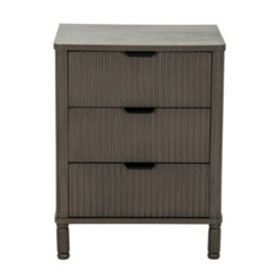 Hill Interiors Reed Collection 3 Drawer Bedside Table - Wood - L40 X W45 X H58 Cm - Brown - thumbnail 2