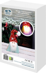 Netagon Home Festive Wooden Gonk Christmas Decoration With Light Up Nose - thumbnail 6