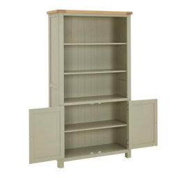 The Furniture Market Marbury Sage Green Painted Tall Wide Bookcase With 2 Door Cupboard - thumbnail 5