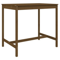Berkfield 5 Piece Garden Bar Set Honey Brown Solid Wood Pine - thumbnail 6