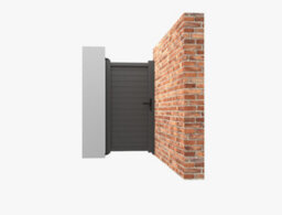 thisiswholesale.co.uk Aluminium Gate For 90Cm/900mm Wide Opening - Wall Mount - Side / Back Garden Gate Black C/w Lock & Handle - thumbnail 7