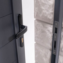 thisiswholesale.co.uk Aluminium Gate For 90Cm/900mm Wide Opening - Wall Mount - Side / Back Garden Gate Black C/w Lock & Handle - thumbnail 2