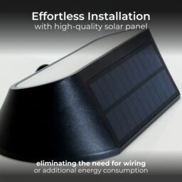 Luceco Carina Bulkhead Non-Adjustable Black Solar-Powered Led 5W Pir With Motion Sensor Oval Outdoor Wall Light - thumbnail 4