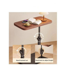 Adjustable C-Shaped Flip Sofa Side End Table Coffee Laptop Table Living Room - thumbnail 5