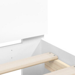Berkfield Bed Frame Without Mattress With Headboard White 90X190 Cm Single - thumbnail 8
