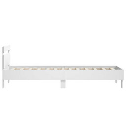 Berkfield Bed Frame Without Mattress With Headboard White 90X190 Cm Single - thumbnail 6