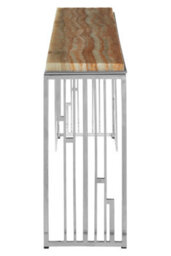 Orsina Relic Console Table With Onyx Stone Top - thumbnail 3