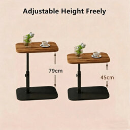 Adjustable C-Shaped Sofa Side End Table Coffee Laptop Table - thumbnail 4