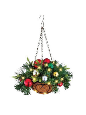 Amorly 1Pc Artificial Christmas Hanging Basket Decorated For Dining Table, Wall, Indoor Outdoor Decor - image 1