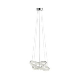 Pagazzi Lighting Pagazzi Ausilia Polished Chrome And Glass Ceiling Light - thumbnail 1