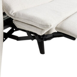 Wyld And Coco Luxora Manual Recliner Chair - Off-White Fabric, Push-Back Footrest, 3-Position - thumbnail 8