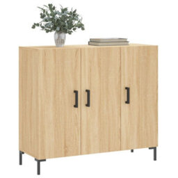 Berkfield Modern Sideboard Sonoma Oak 90X34X80 Cm Engineered Wood - thumbnail 3
