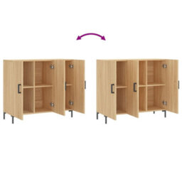 Berkfield Modern Sideboard Sonoma Oak 90X34X80 Cm Engineered Wood - thumbnail 9