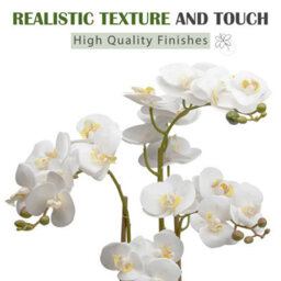 Crystals 60Cm Artificial Plant Fake Silk Orchid Flower Potted Home Party Garden Decor - thumbnail 3