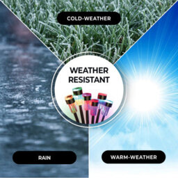 Set Of 6 Colour-Changing Solar Stake Lights - Stainless Steel Garden Illumination - Cycles Through 4 Colours - thumbnail 4