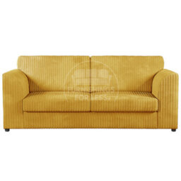 Furnishings For Less UK Luxor Jumbo Cord 3 + 1 + 1 Fabric 3 Piece Sofa Suite - Fullback Mustard - thumbnail 3
