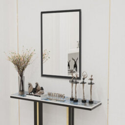 Luvodi 1200X760mm Wall Mirror Black Framed Modern Rectangle Home Decor Mirror - thumbnail 5