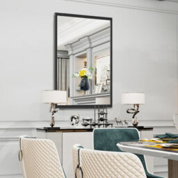 Luvodi 1200X760mm Wall Mirror Black Framed Modern Rectangle Home Decor Mirror - thumbnail 6