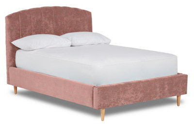 Divan Base Direct Mystoria Modern Fabric Bed Base Only 4Ft6 Double- Brecon Powder