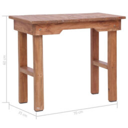Berkfield End Table 70X35X60 Cm Solid Mahogany Wood - thumbnail 5