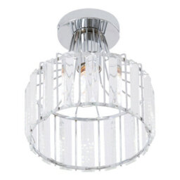 Komore Round Chrome Crystal Semi Flush Ceiling Light,e27 - thumbnail 2