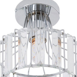 Komore Round Chrome Crystal Semi Flush Ceiling Light,e27 - thumbnail 7