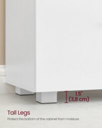 LEDREM Under Sink Bathroom Cabinet With 2 Drawers, Under Sink Storage Cabinet, Tall Feet, Fits Various Washbasins, 30 X 60 X 63.8 Cm - thumbnail 5