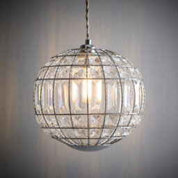 K Living Apollo Chrome And Clear Acrylic Beads Light Pendant - thumbnail 2