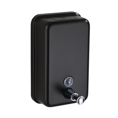 Mylek Pro-Washroom Manual Pump Soap Dispenser Black Wall Mounted Large Commercial 1L - image 1