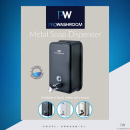 Mylek Pro-Washroom Manual Pump Soap Dispenser Black Wall Mounted Large Commercial 1L - thumbnail 8