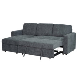 Aspire Nexis Corner Sofa Bed With Storage, Chaise On The Left, Charcoal - thumbnail 5